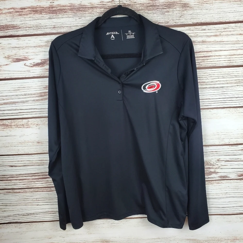 Lot of 3 Antigua Womens XL NHL Carolina Hurricanes Red/Black Polo Shirts - Picture 11 of 15